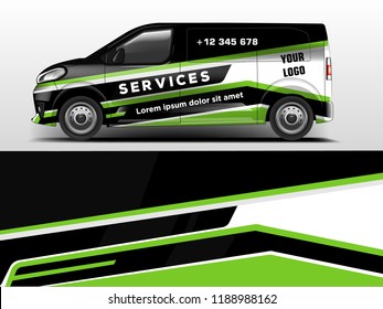 Van wrap design. Wrap, sticker and decal design for company. Vector format