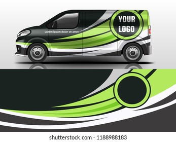 Van wrap design. Wrap, sticker and decal design for company. Vector format