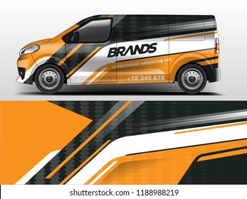 Van wrap design. Wrap, sticker and decal design for company. Vector format