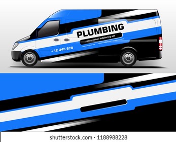 Van wrap design. Wrap, sticker and decal design for company. Vector format