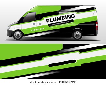 Van wrap design. Wrap, sticker and decal design for company. Vector format