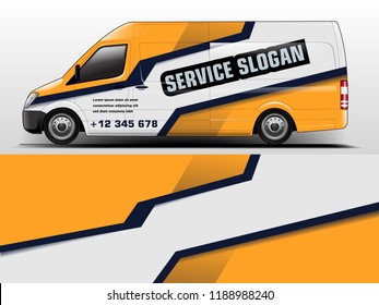 Van wrap design. Wrap, sticker and decal design for company. Vector format