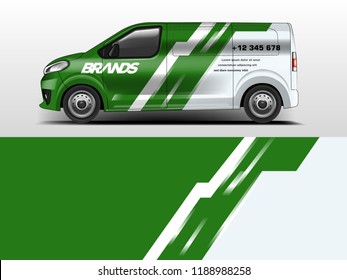 Van wrap design. Wrap, sticker and decal design for company. Vector format