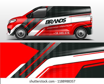 Van wrap design. Wrap, sticker and decal design for company. Vector format