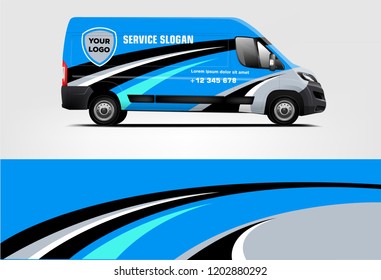 Van wrap design. Wrap, sticker and decal design for company. Vector format