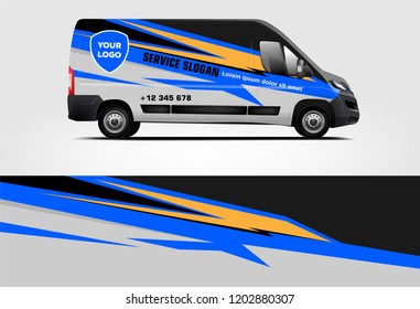 Van wrap design. Wrap, sticker and decal design for company. Vector format