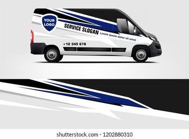 Van wrap design. Wrap, sticker and decal design for company. Vector format