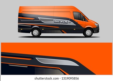 Van wrap design. Wrap, sticker and decal design for company. Vector format
