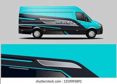 Van wrap design. Wrap, sticker and decal design for company. Vector format
