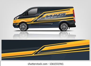 Van wrap design. Wrap, sticker and decal design for company. Vector format - eps 10 Vector