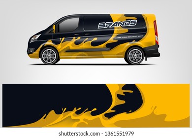 Van wrap design. Wrap, sticker and decal design for company. Vector format - eps 10 Vector