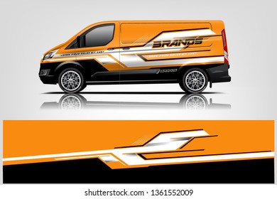 Van wrap design. Wrap, sticker and decal design for company. Vector format - eps 10 Vector