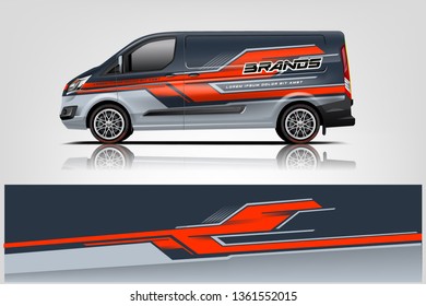 Van wrap design. Wrap, sticker and decal design for company. Vector format - eps 10 Vector