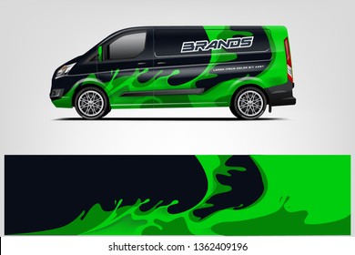 Van wrap design. Wrap, sticker and decal design for company. Vector format - eps 10 Vector