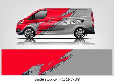 Van wrap design. Wrap, sticker and decal design for company. Vector format - eps 10 Vector