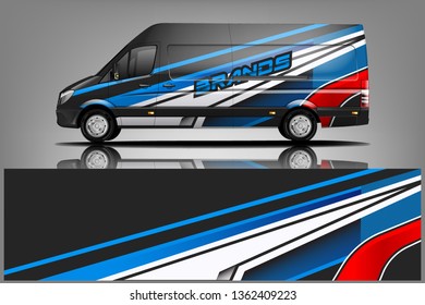 Van wrap design. Wrap, sticker and decal design for company. Vector format - eps 10 Vector dekal