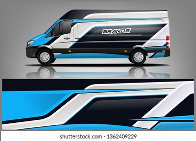 Van wrap design. Wrap, sticker and decal design for company. Vector format - eps 10 Vector dekal