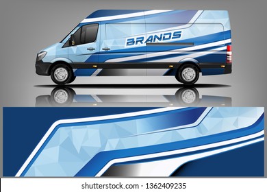 Van wrap design. Wrap, sticker and decal design for company. Vector format - eps 10 Vector dekal