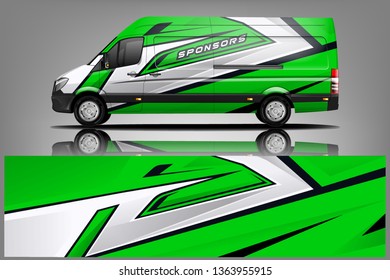 Van wrap design. Wrap, sticker and decal design for company. Vector format dekal
