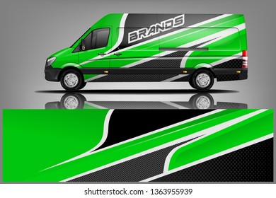 Van wrap design. Wrap, sticker and decal design for company. Vector format dekal
 