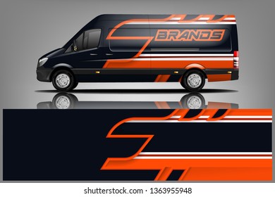 Van wrap design. Wrap, sticker and decal design for company. Vector format dekal
