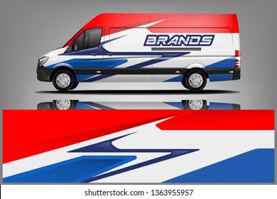 Van wrap design. Wrap, sticker and decal design for company. Vector format dekal
