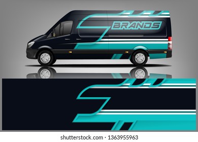 Van wrap design. Wrap, sticker and decal design for company. Vector format dekal
