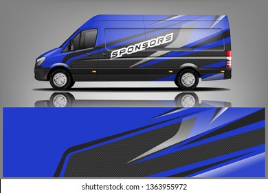 Van wrap design. Wrap, sticker and decal design for company. Vector format dekal
