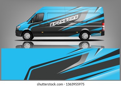 Van wrap design. Wrap, sticker and decal design for company. Vector format dekal
