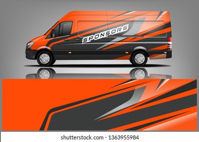 Van wrap design. Wrap, sticker and decal design for company. Vector format dekal
