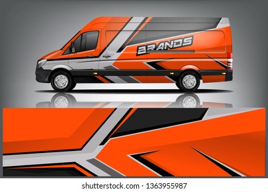 Van wrap design. Wrap, sticker and decal design for company. Vector format dekal
