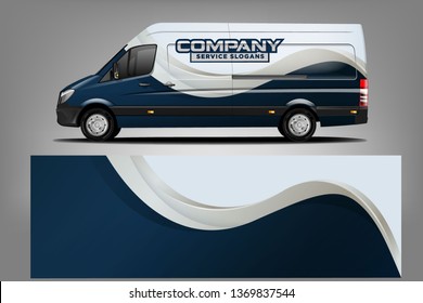 Van wrap design. Wrap, sticker and decal design for company. Vector format dekal
