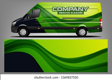 Van wrap design. Wrap, sticker and decal design for company. Vector format dekal
 