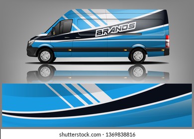 Van wrap design. Wrap, sticker and decal design for company. Vector format dekal
