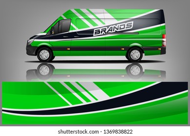 Van wrap design. Wrap, sticker and decal design for company. Vector format dekal
 
