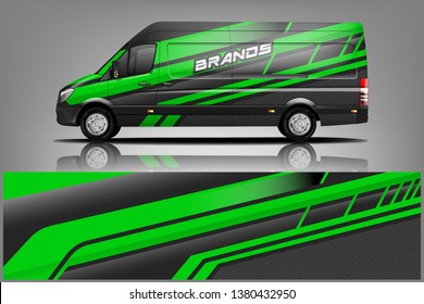 Van wrap design. Wrap, sticker and decal design for company. Vector format  dekal
