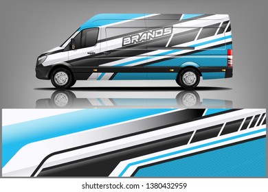 Van wrap design. Wrap, sticker and decal design for company. Vector format dekal
