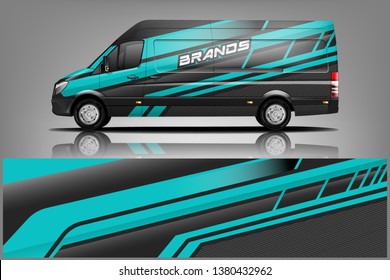 Van wrap design. Wrap, sticker and decal design for company. Vector format dekal
