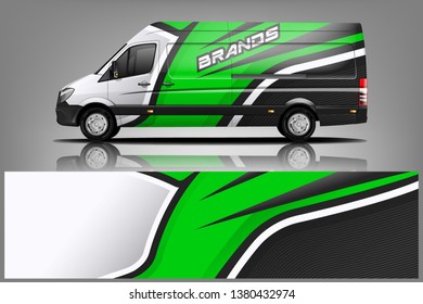 Van wrap design. Wrap, sticker and decal design for company. Vector format dekal
