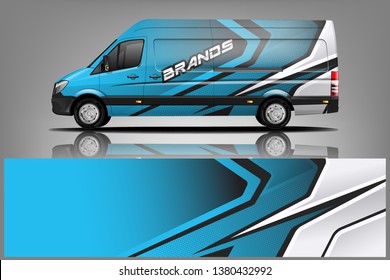 Van wrap design. Wrap, sticker and decal design for company. Vector format dekal
