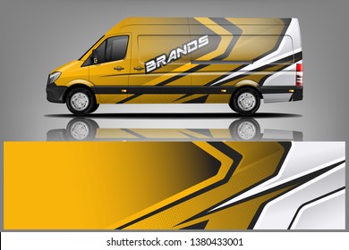 Van wrap design. Wrap, sticker and decal design for company. Vector format dekal
