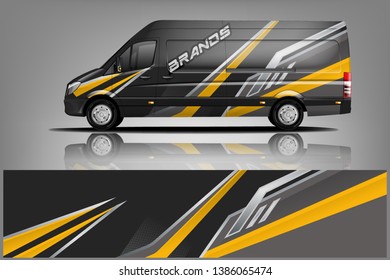 Van wrap design. Wrap, sticker and decal design for company. Vector format dekal
