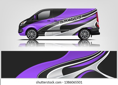 Van wrap design. Wrap, sticker and decal design for company. Vector format dekal
