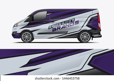 Van wrap design. Wrap, sticker and decal design for company. Vector format - eps 10 Vector dekal
