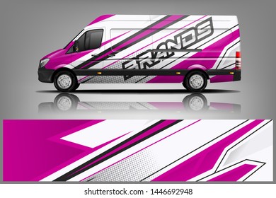 Van wrap design. Wrap, sticker and decal design for company. Vector format dekal
