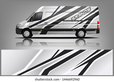 Van wrap design. Wrap, sticker and decal design for company. Vector format dekal
