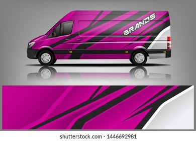 Van wrap design. Wrap, sticker and decal design for company. Vector format dekal
