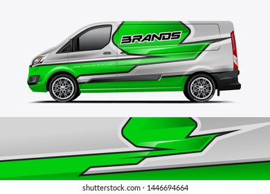 Van wrap design. Wrap, sticker and decal design for company. Vector format - eps 10 Vector dekal
