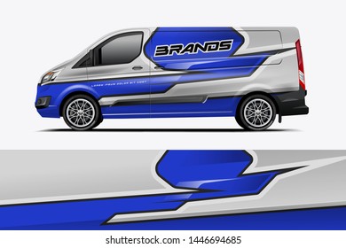 Van wrap design. Wrap, sticker and decal design for company. Vector format - eps 10 Vector dekal
