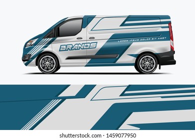 Van wrap design. Wrap, sticker and decal design for company. Vector format - eps 10 Vector dekal
